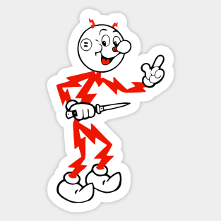 Remember Kids Electricity Will Kill You - Reddy Kilowatt Sticker